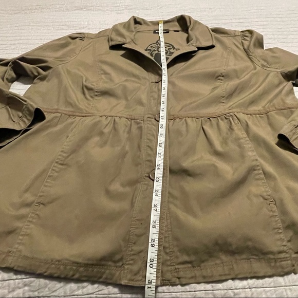 AVENUE Button Front Khaki Lightweight Jacket Size 18/20 - Picture 5 of 10